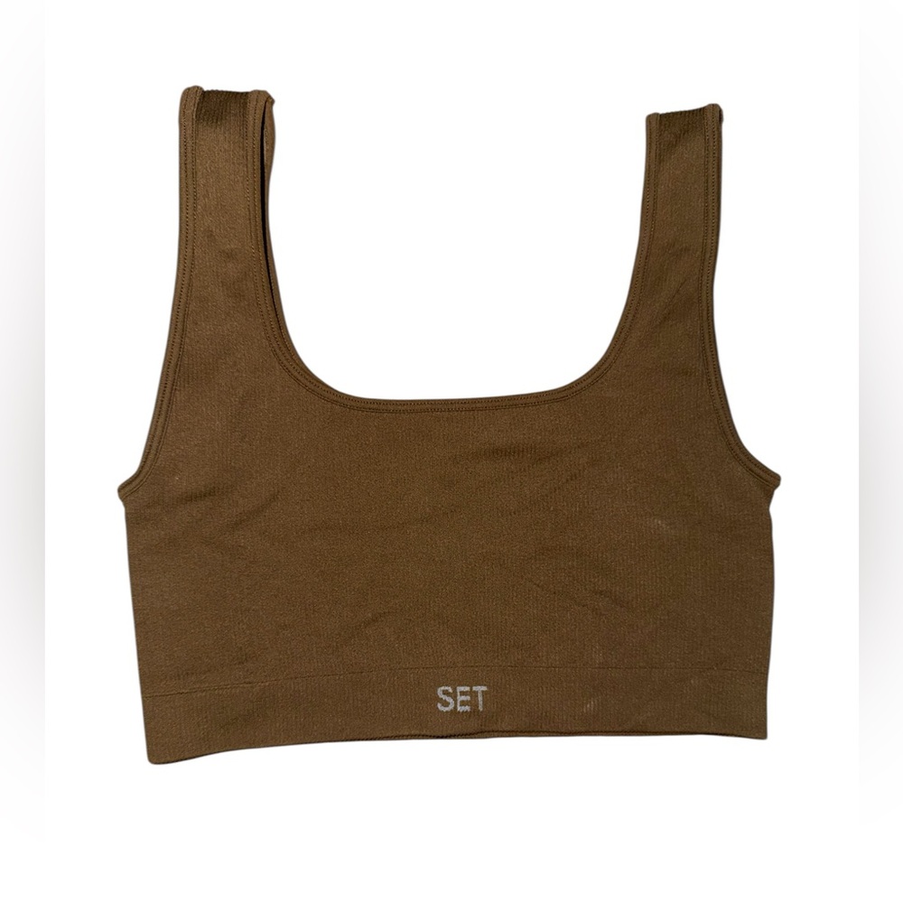 SET Active X Revolve Box Cut Sports Bra— Brown, Size S